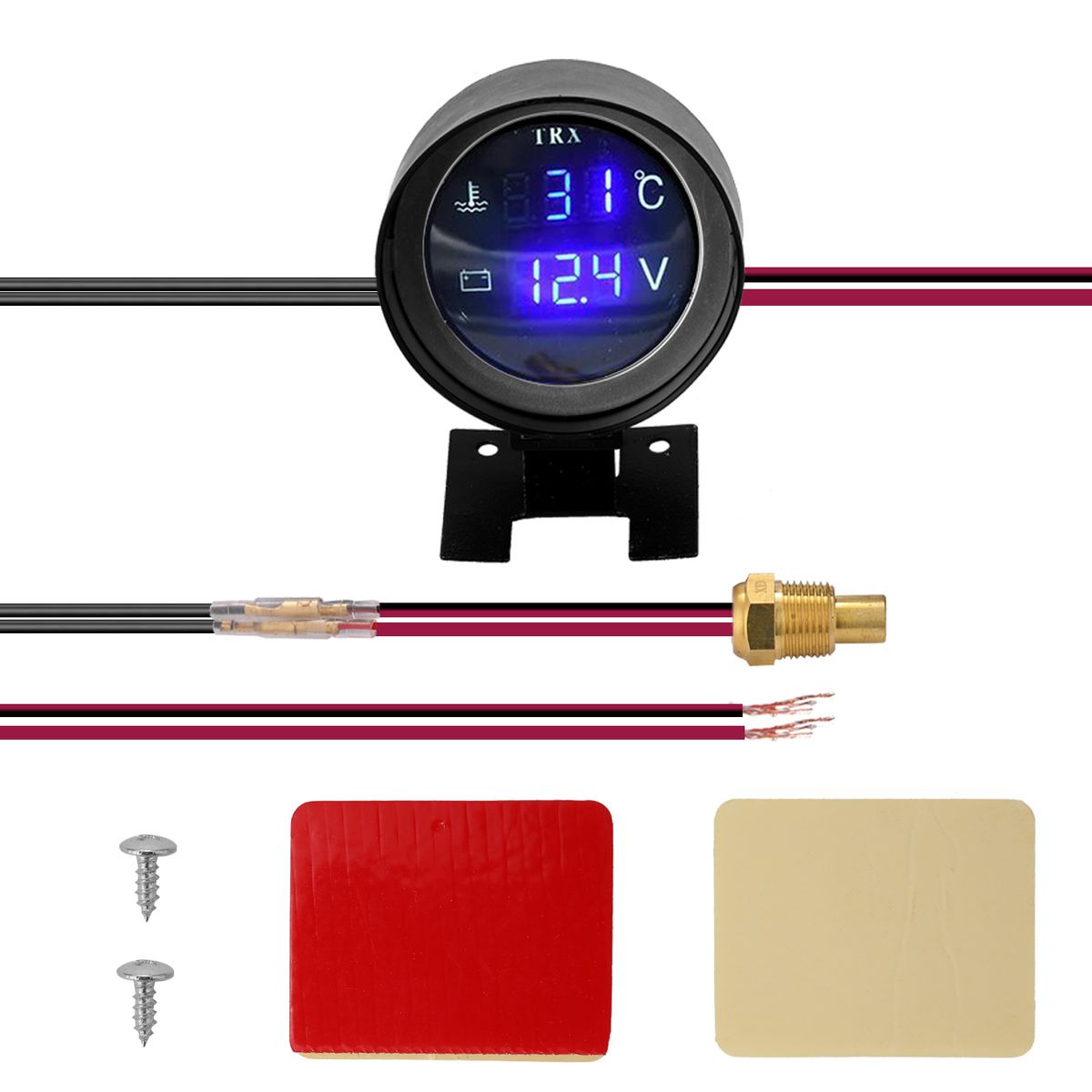 Round LED Digital Car Truck Water Temp Gauge Temperature