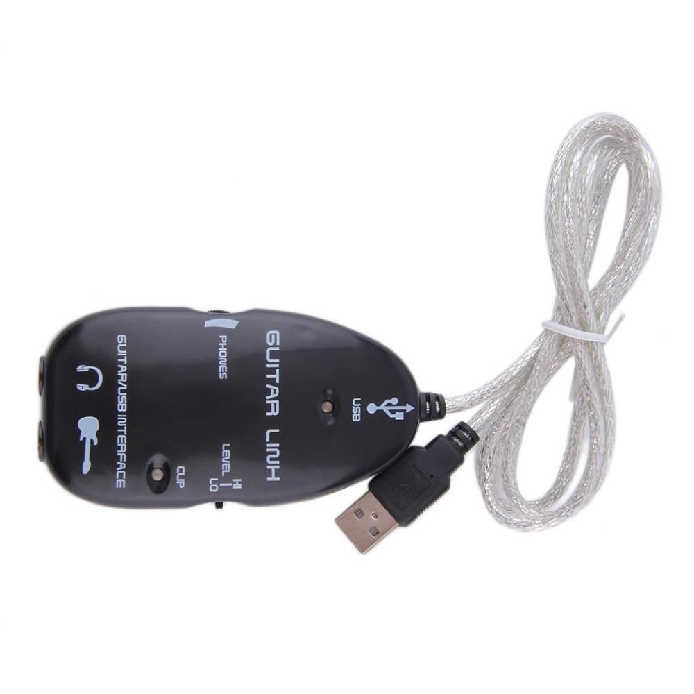 Plug and Play Guitar Link to USB Interface Cable for PC and Video Recording