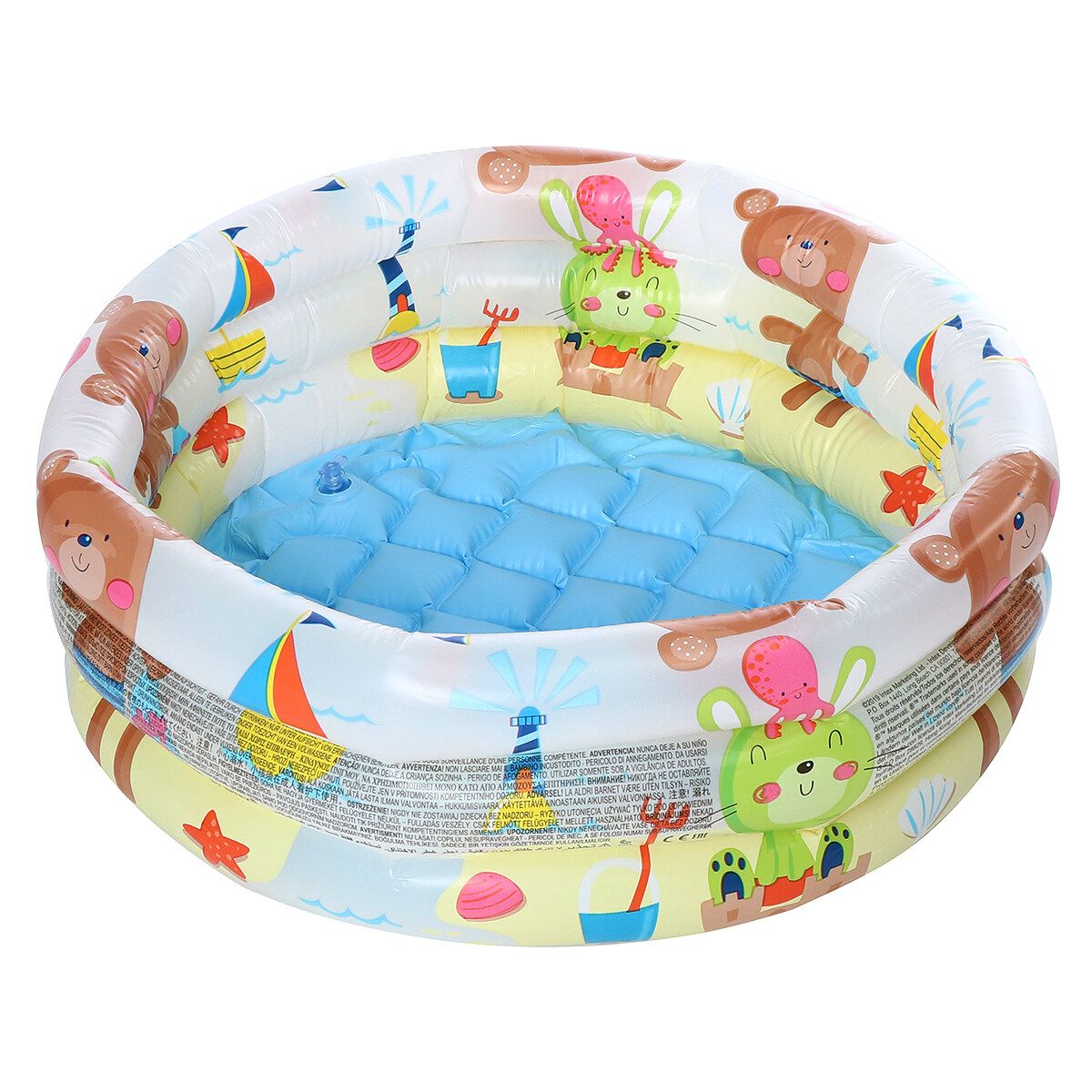3 Ring Baby Kids PVC Inflatable Swimming Pool Bathtub Ball Pit Pool Pool Indoor Outdoor Summer Water Play Fun Pool Premium Toys 61x22cm