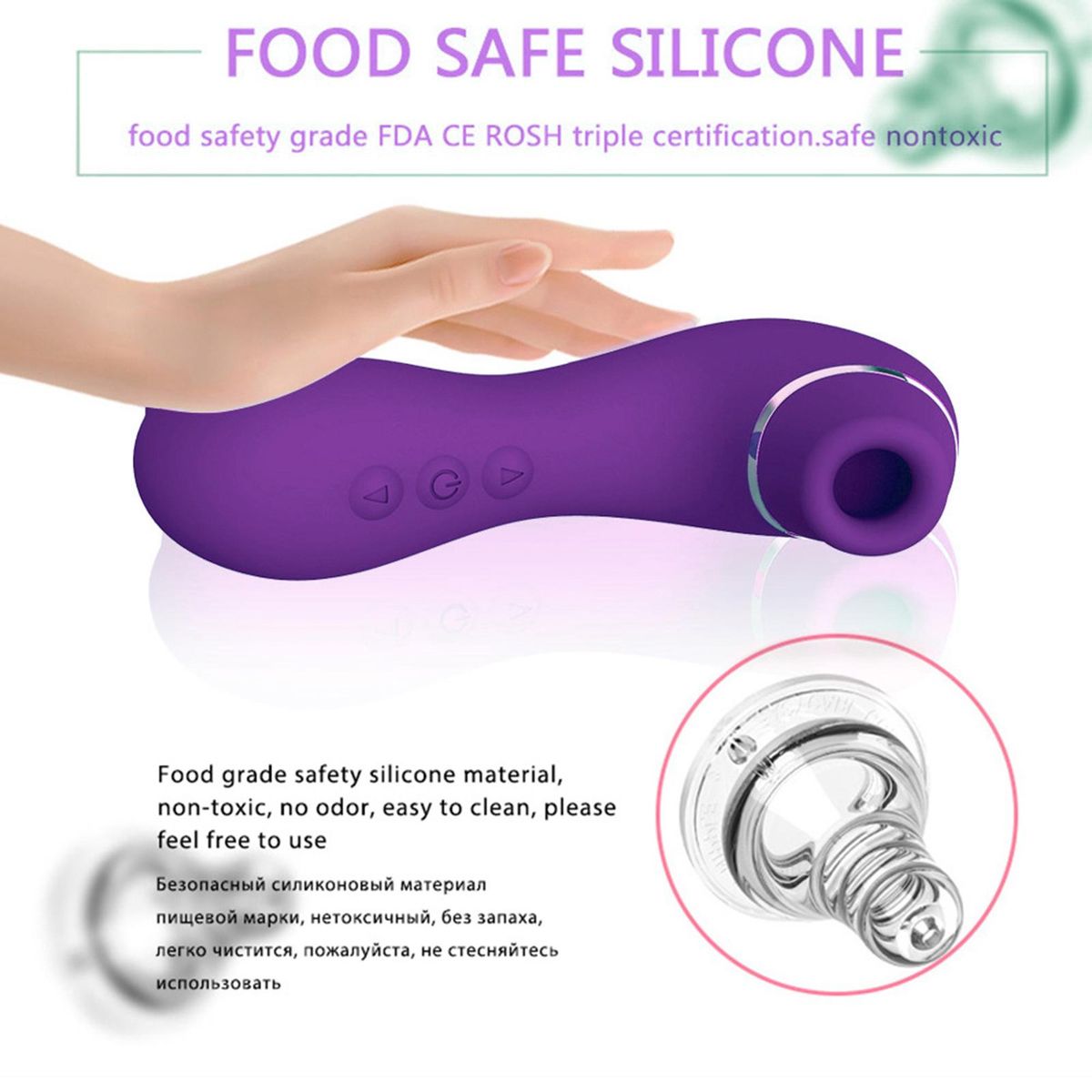 Tongue Licking Sucking Silicone Vibrator 10 Licking Modes High Frequency Deep Stimulation Sexual Toys for Women