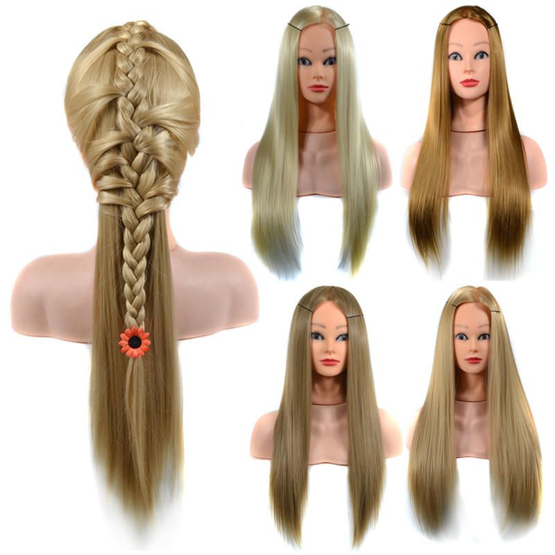 Hair Training Mannequin Head High Temperature Fiber Salon