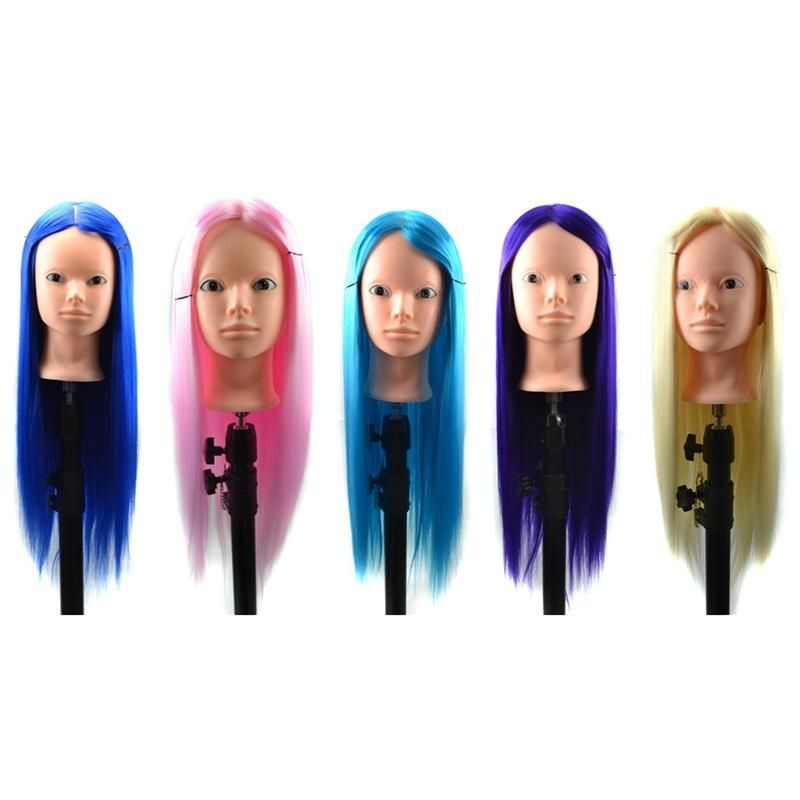 Hair Training Mannequin Head High Temperature Fiber Salon