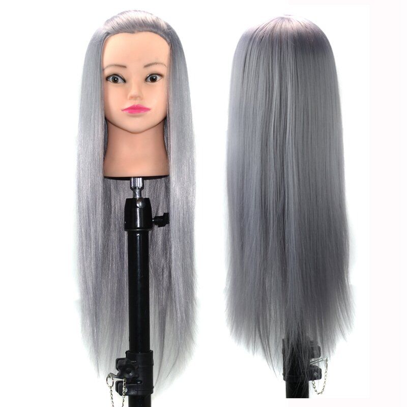 Hair Training Mannequin Head High Temperature Fiber Salon