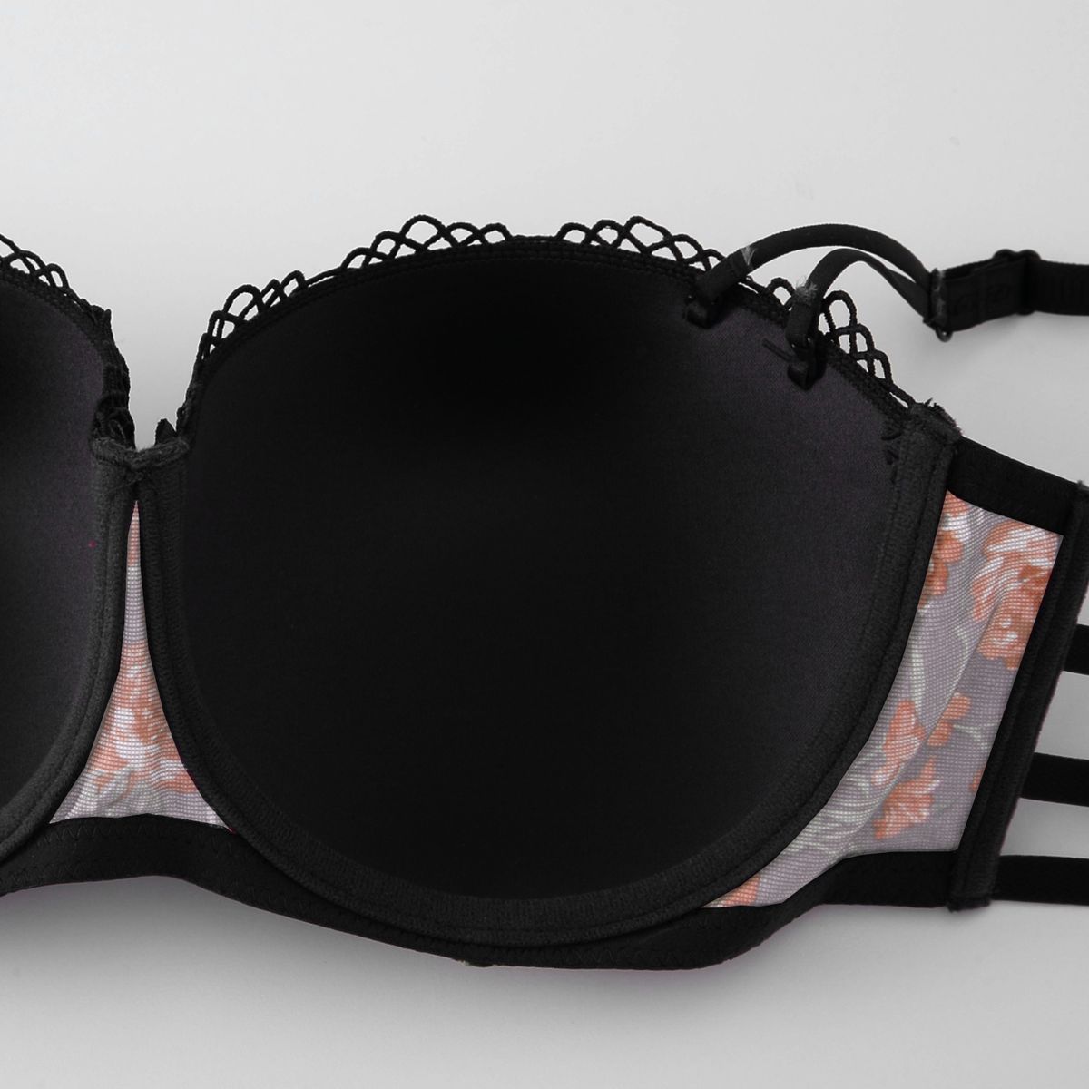 Half Cup Floral Printed Underwired Bra For Women