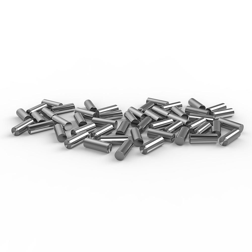 50pcs Nickel Plated Humbucker Pickup Pole Slug Polepiece Rods Cylinder Bar 18 * 7mm for Electric Bass Accessories Parts
