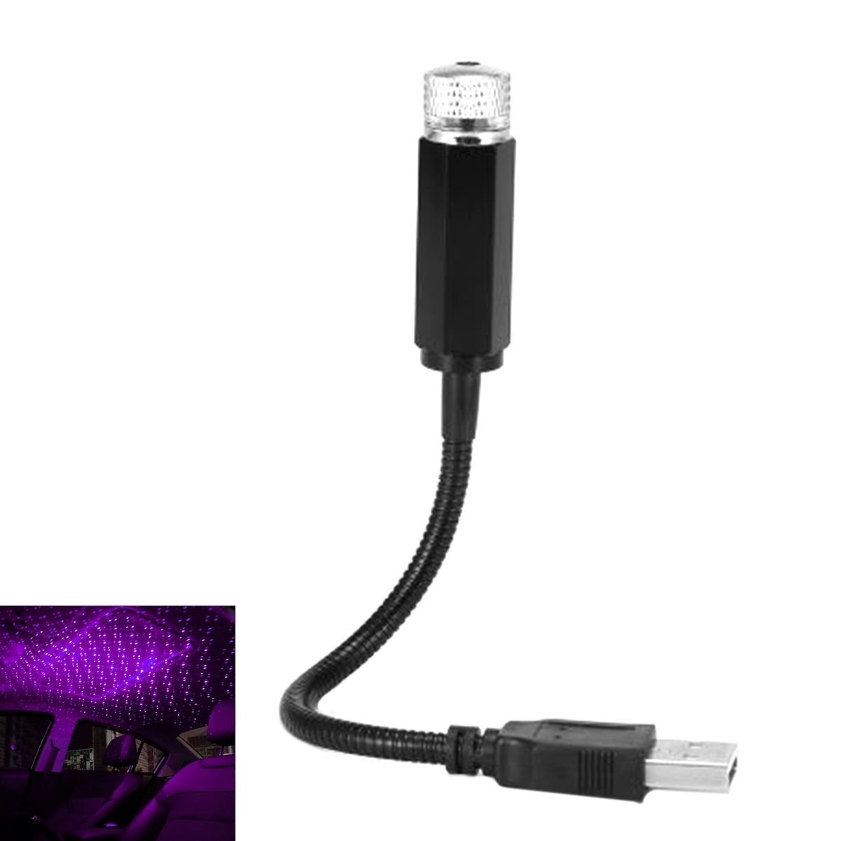 Ambient Star Light Starry USB Metal Modified Roof-Purple