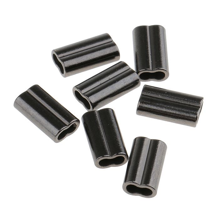50 Pcs 10mm Double Barrel Crimping Sleeves Copper Tube Connector 0