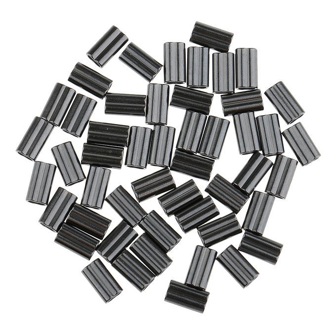 50 Pcs 10mm Double Barrel Crimping Sleeves Copper Tube Connector 0