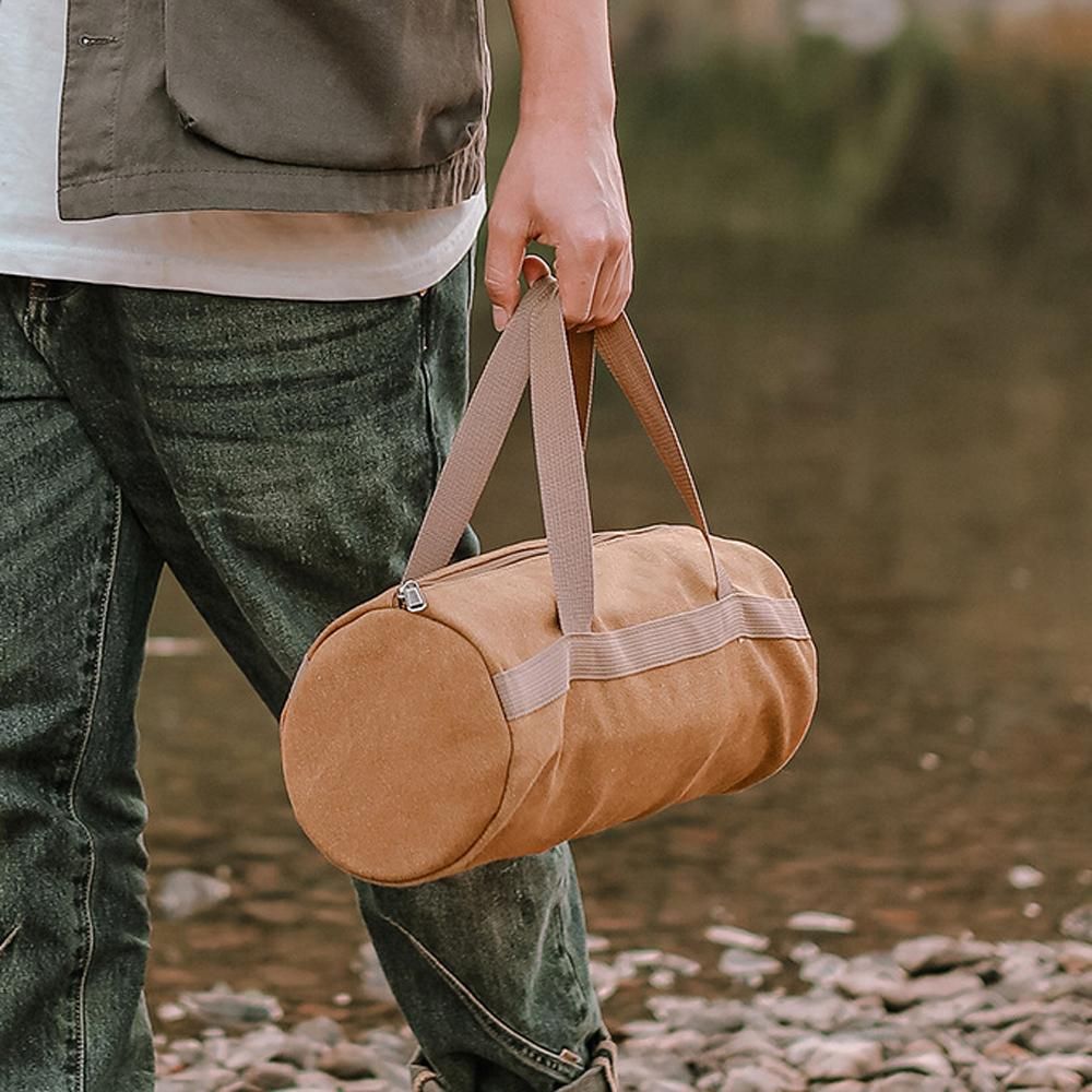 Outdoor Camping Tent Peg Ground Nail Storage Bag Tent Hammer Long Ground Nail Storage Bag Portable Canvas Tent Install Tools Organizer