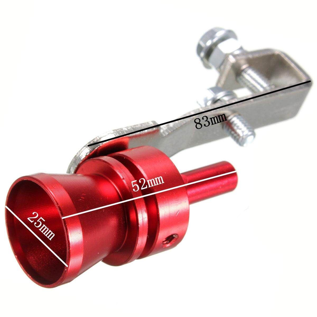 2pcs M Size Exhaust Turbo Pipe Sound Muffler Bov Blow Off Valve BOV Red New