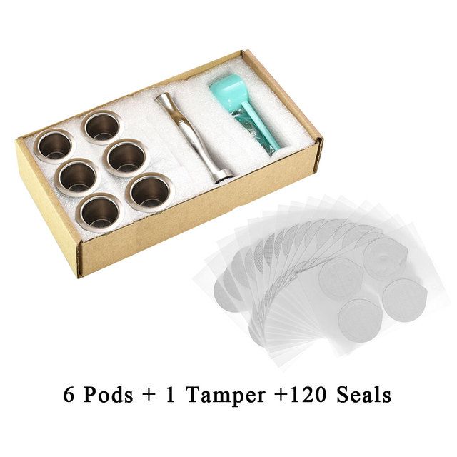 7PCS/Set  Stainless Steel Nespresso Reusable Coffee Capsule