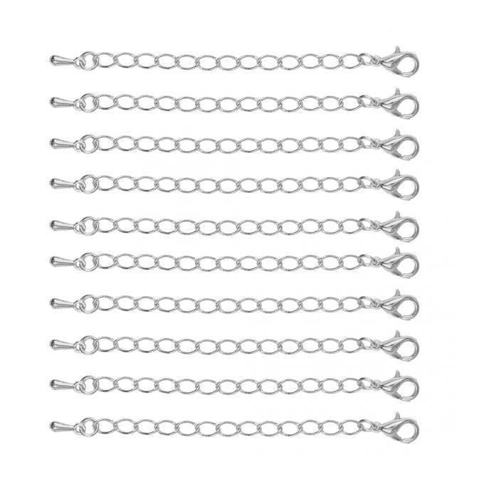 10Pcs/Lot Alloy Extended Extension Chain For Necklace DIY Jewelry