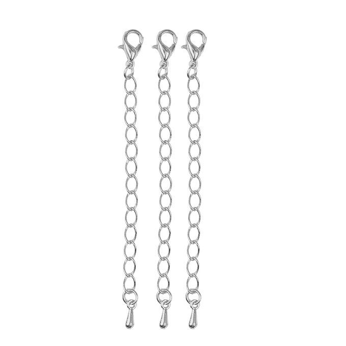 10Pcs/Lot Alloy Extended Extension Chain For Necklace DIY Jewelry