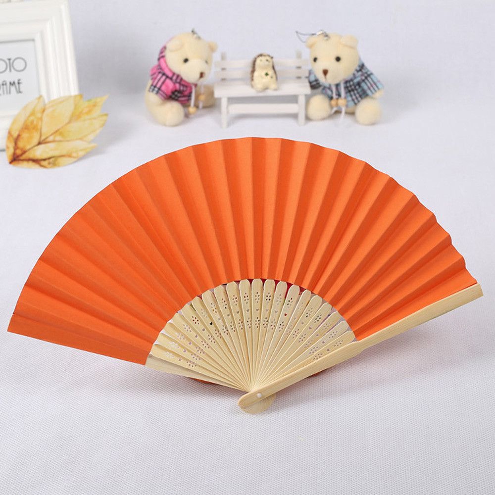 Lace Or Solid Wedding Newest Folding Folding Silk For 2020 Fan Held Party Dance Gift Pattern Hand Color Birthday