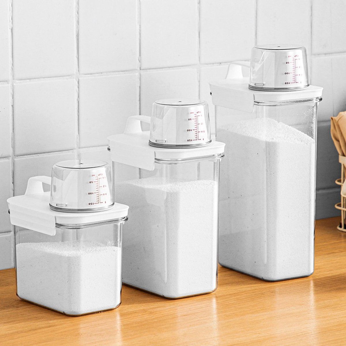 Airtight Laundry Detergent Powder Storage Box Washing