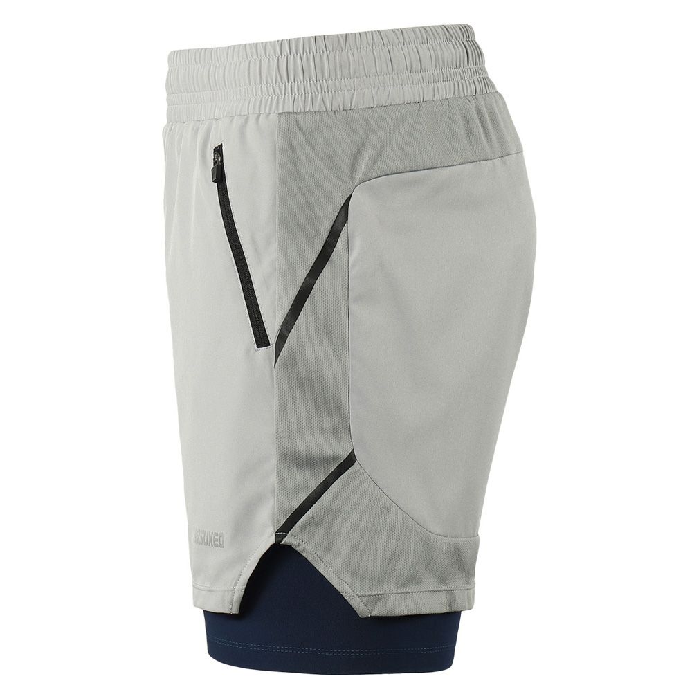 Men 2 In 1 Running Shorts Quick Drying Breathable Active
