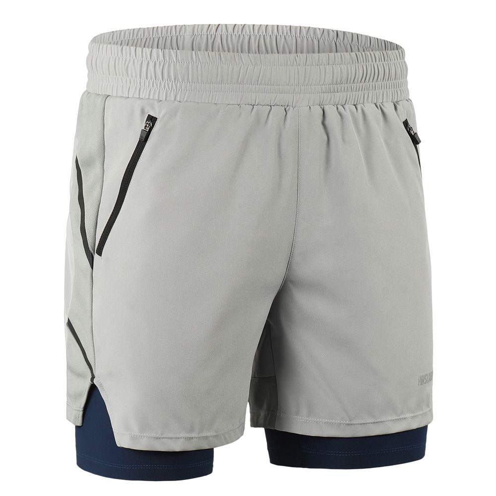 Men 2 In 1 Running Shorts Quick Drying Breathable Active