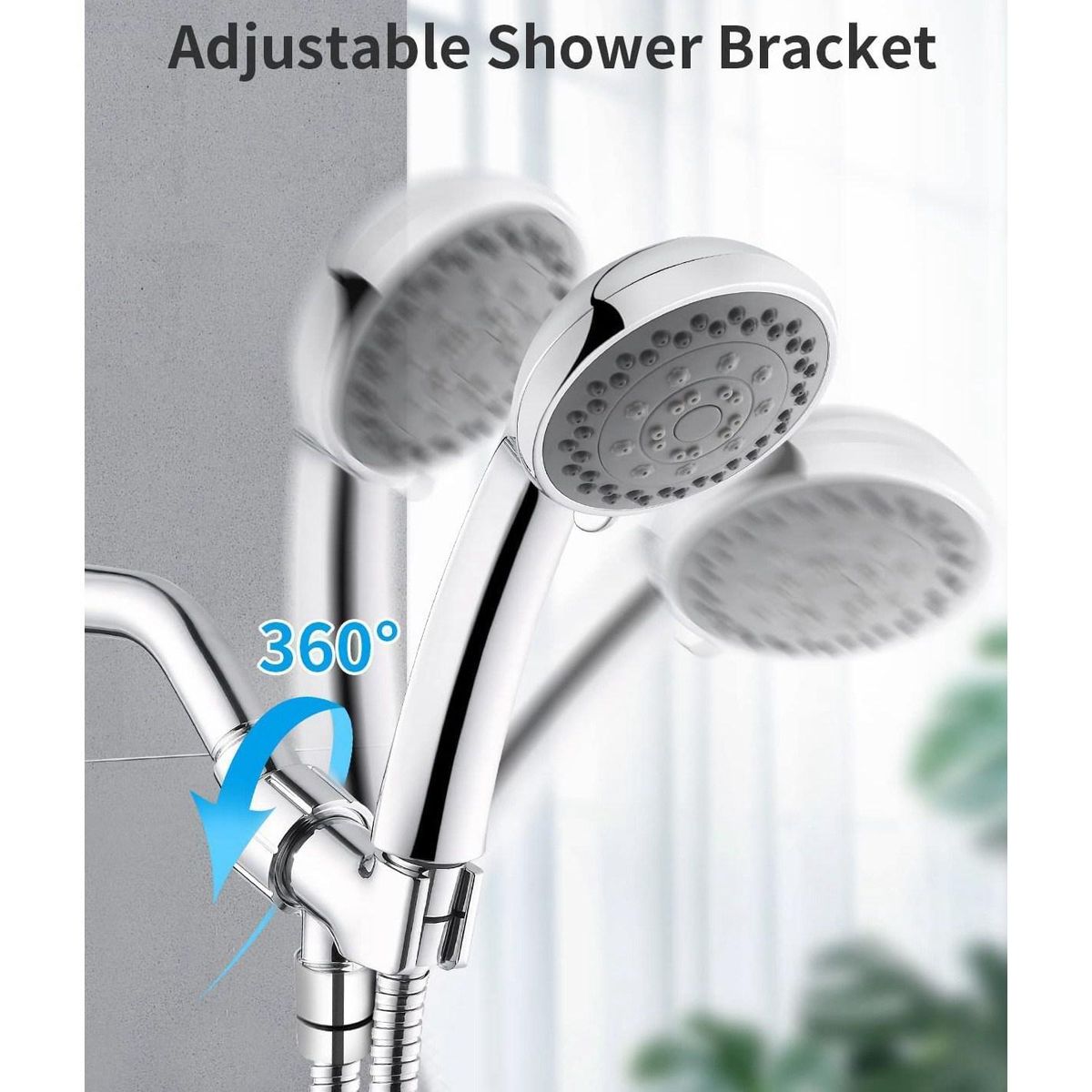 High Pressure Shower Head with Pause Mode and Massage Spa,