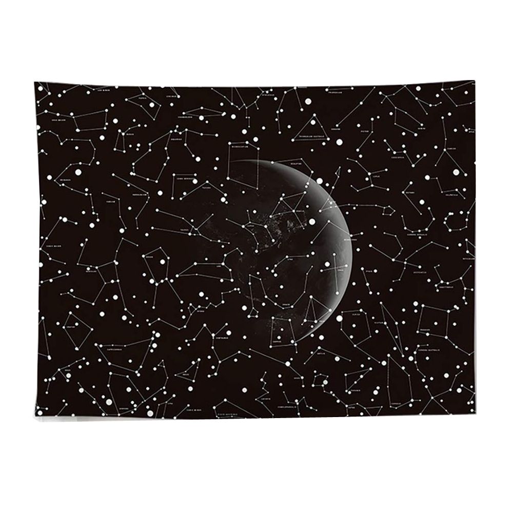 Star Galaxy Moon Constellations Tapestry Wall Blanket