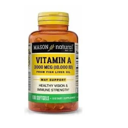 Vitamin A 3000mcg - 10,000iu - From Fish Liver Oil