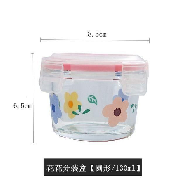 Korean Strawberry Mini Sealed Box Sweet Girl Heart Gl Fruit Snack Box Small Capacity Fresh Box Jars with Lid