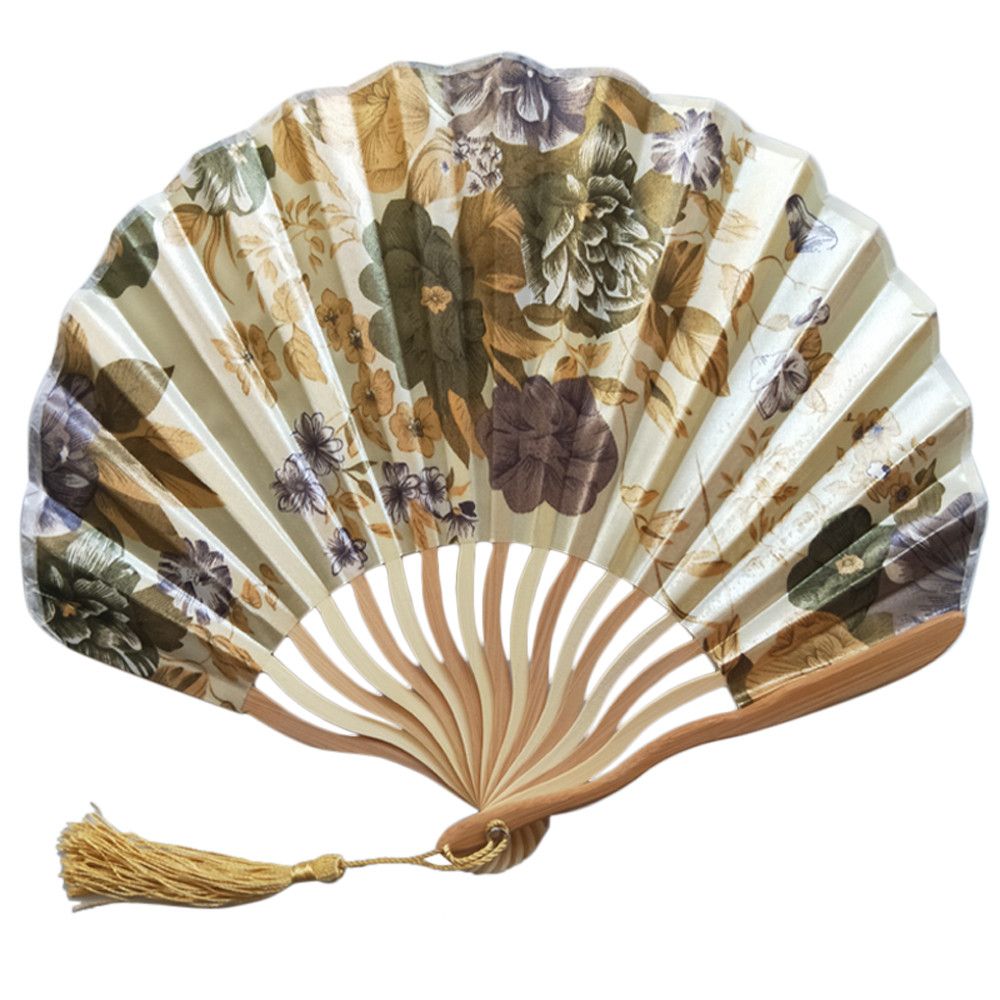 Held Hand Fans Folding Gift CM Handheld For Church Wedding Silk 29 Folded Fan Bamboo Fans