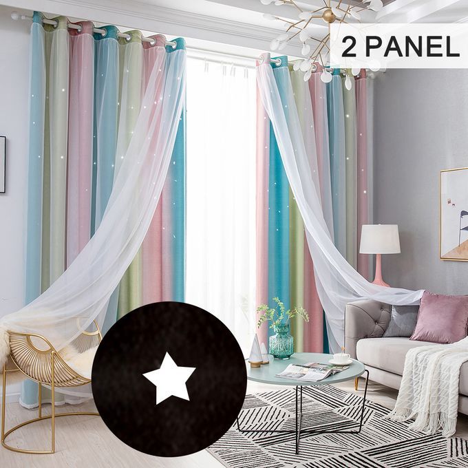 Star Curtains Stars Blackout Curtains For Kids Girls