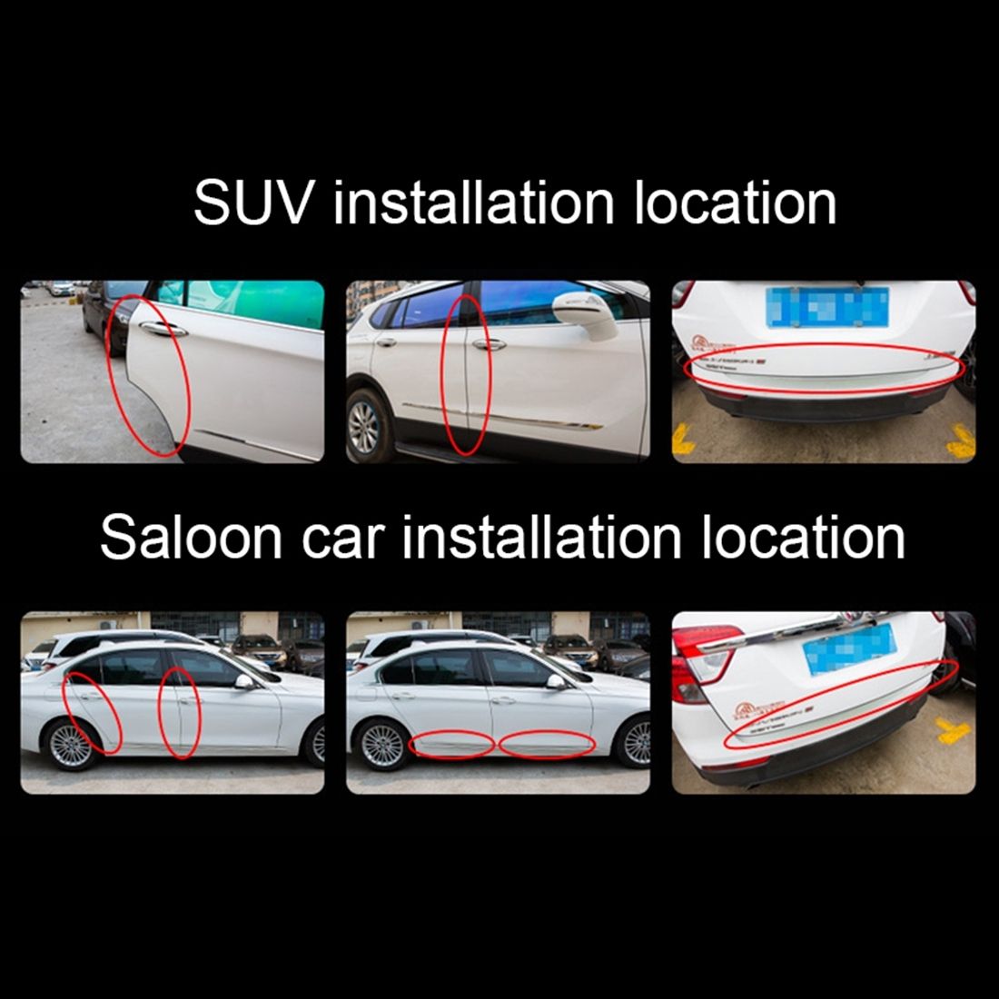 5m Rubber Car Side Door Edge Protection Wire Guards Cover Trims Stickers(Red)
