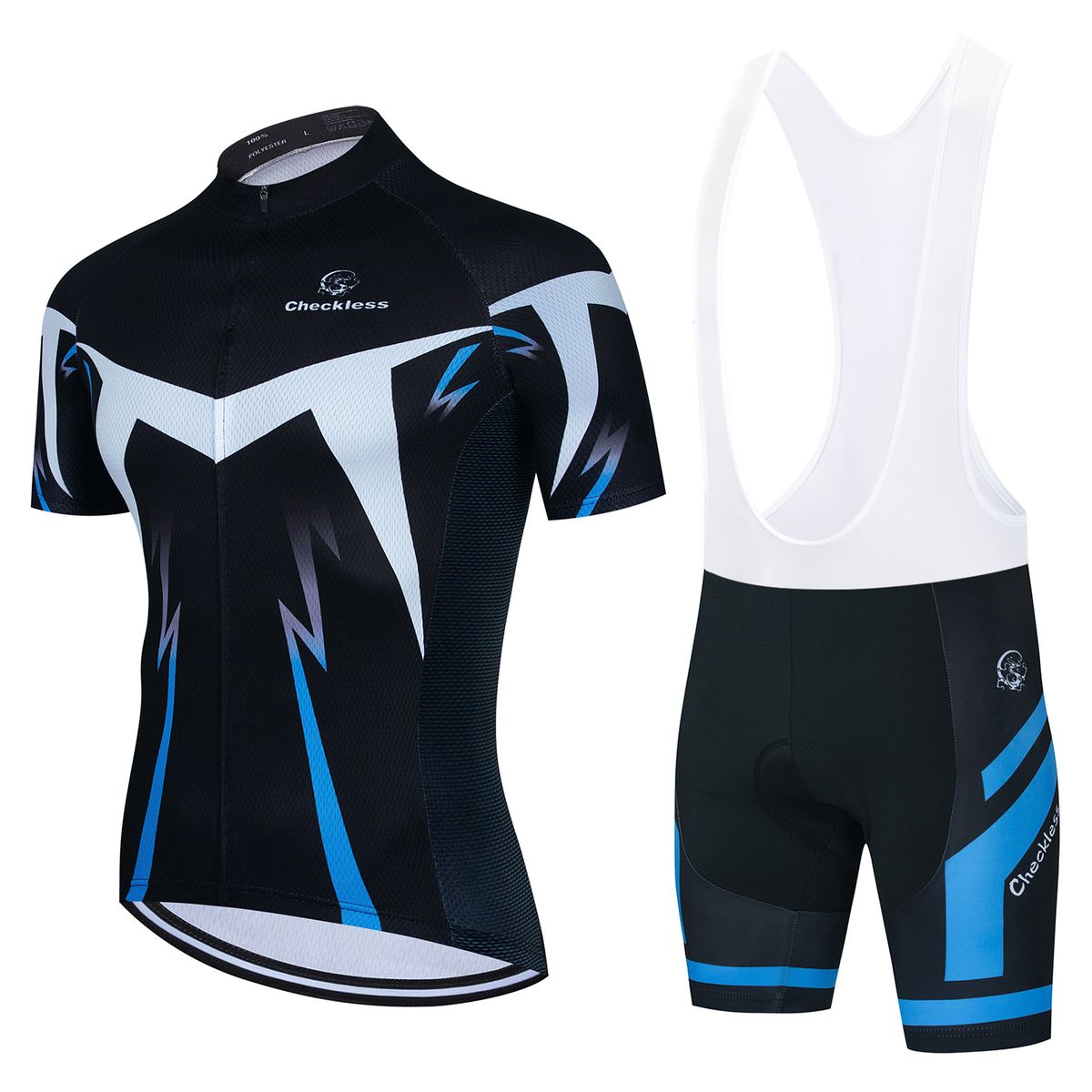 Dark Blue Summer Short Sleeve Cycling Jersey Quick Dry Road Bike Set