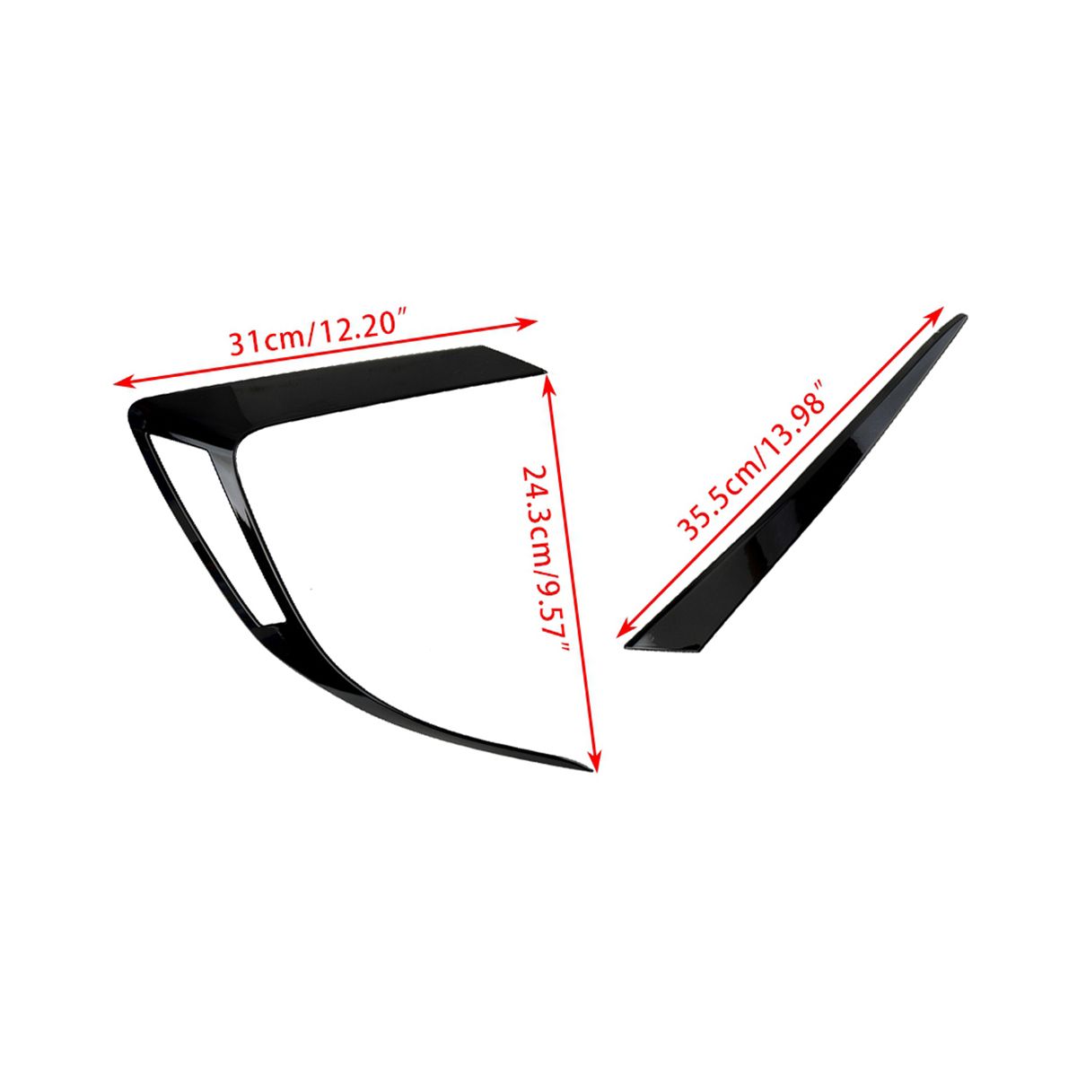 4Pcs/Set Glossy Black Tail Rear Light Lamp Cover Trim ABS Fit for Honda Civic 10Th Sedan 2016 -2020 Replacement