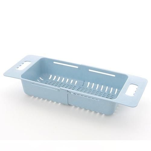 Adjustable Telescopic Dish Drainer Sink Drain Basket Washing Vegetable Fruit Plastic Drying Rack Kitchen Accessories Organizer