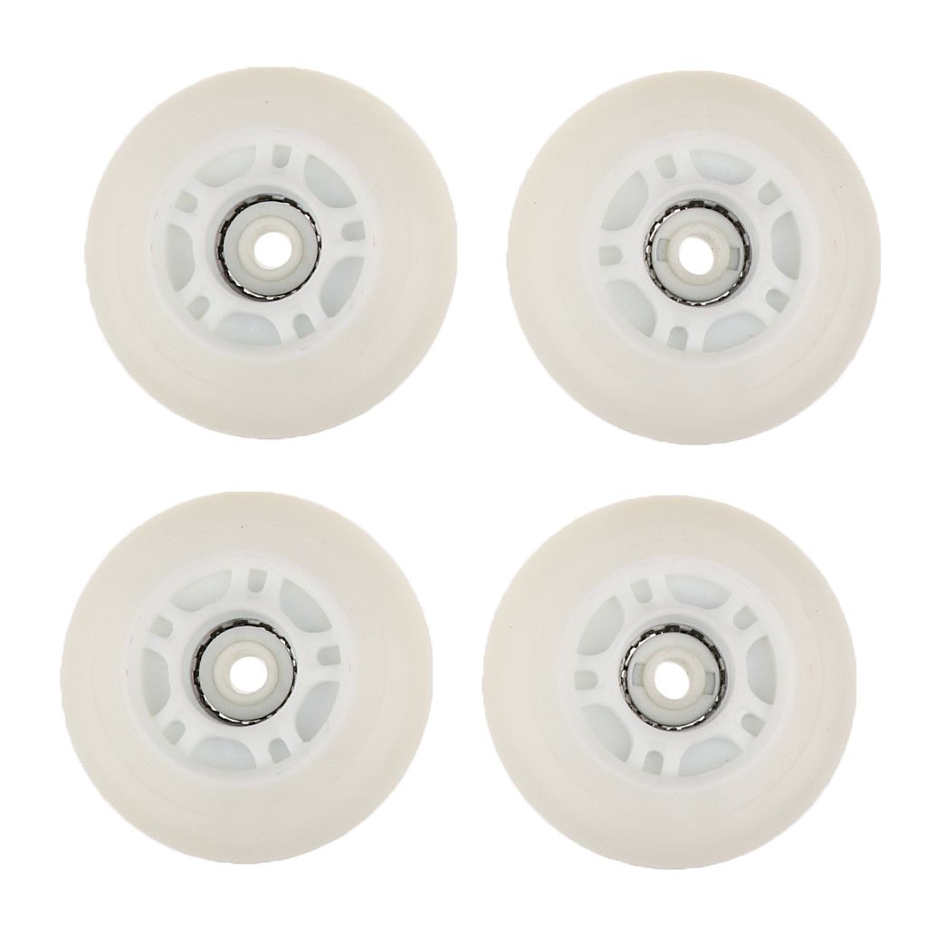 4 Pieces Anti-slip LED Lights Flashing Inline 76mm Green