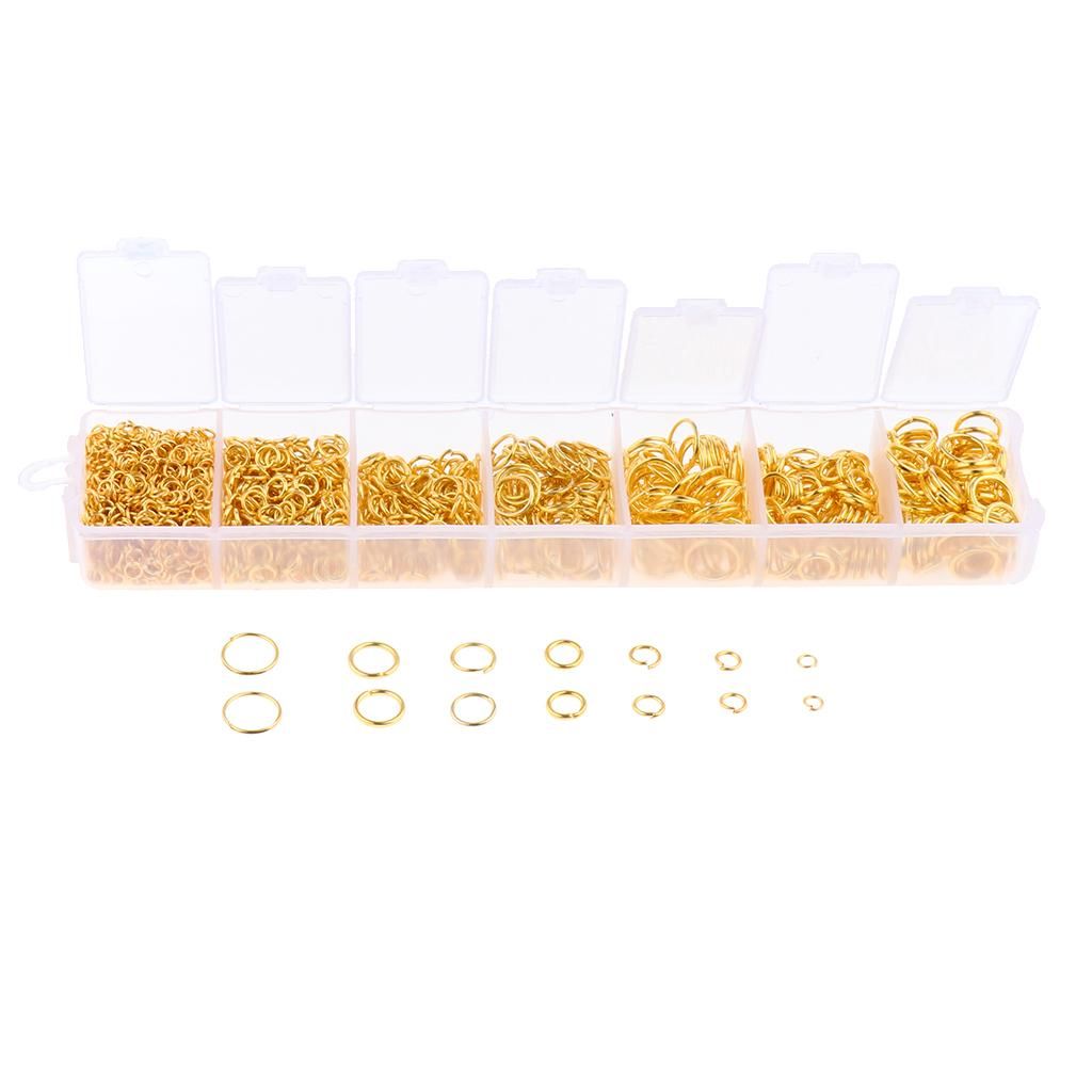 1500pcs Open Jump Rings 3mm 4mm 5mm 6mm 7mm 8mm For Gold
