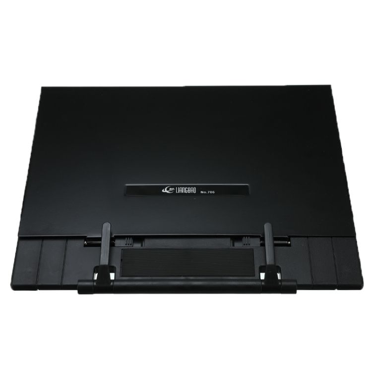 Portable Lazy Book Stand Frame Reading Desk Holder With 7 Tilt Adjustable Grooves(Black)