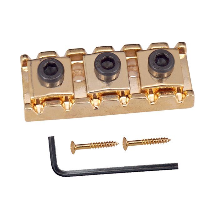 43mm Double Tremolo Bridge System String Lock Nut For Electric Gold