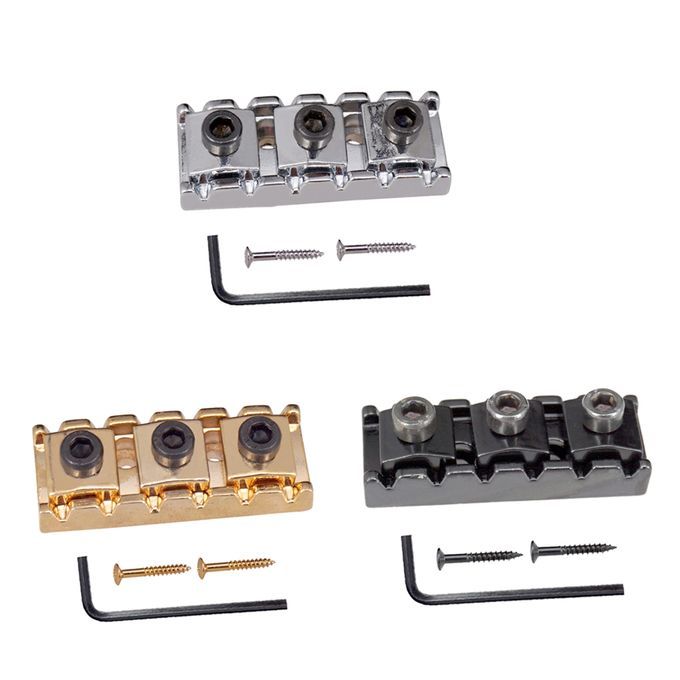 43mm Double Tremolo Bridge System String Lock Nut For Electric Gold