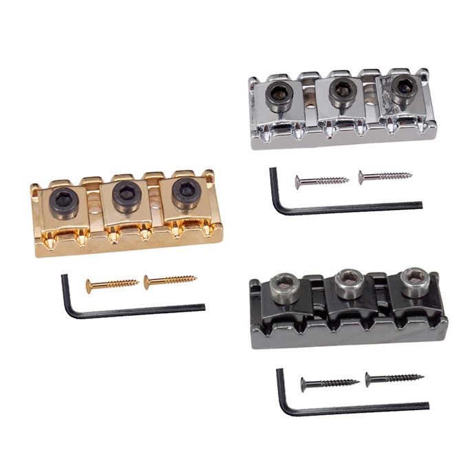 43mm Double Tremolo Bridge System String Lock Nut For Electric Gold