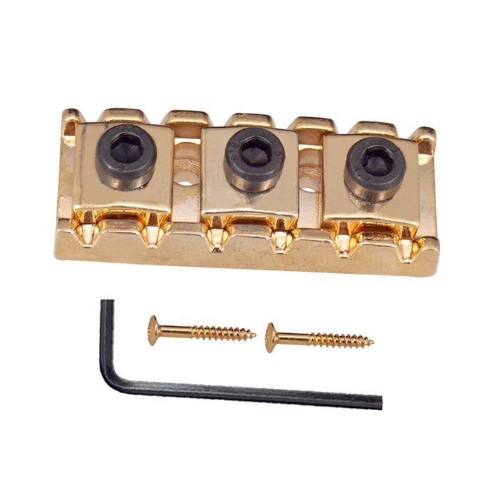 43mm Double Tremolo Bridge System String Lock Nut For Electric Gold