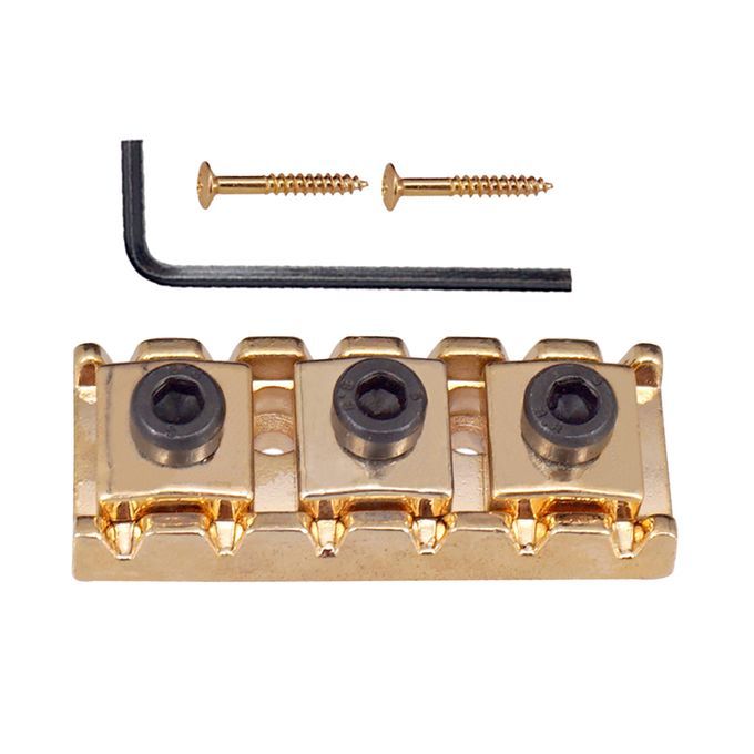 43mm Double Tremolo Bridge System String Lock Nut For Electric Gold