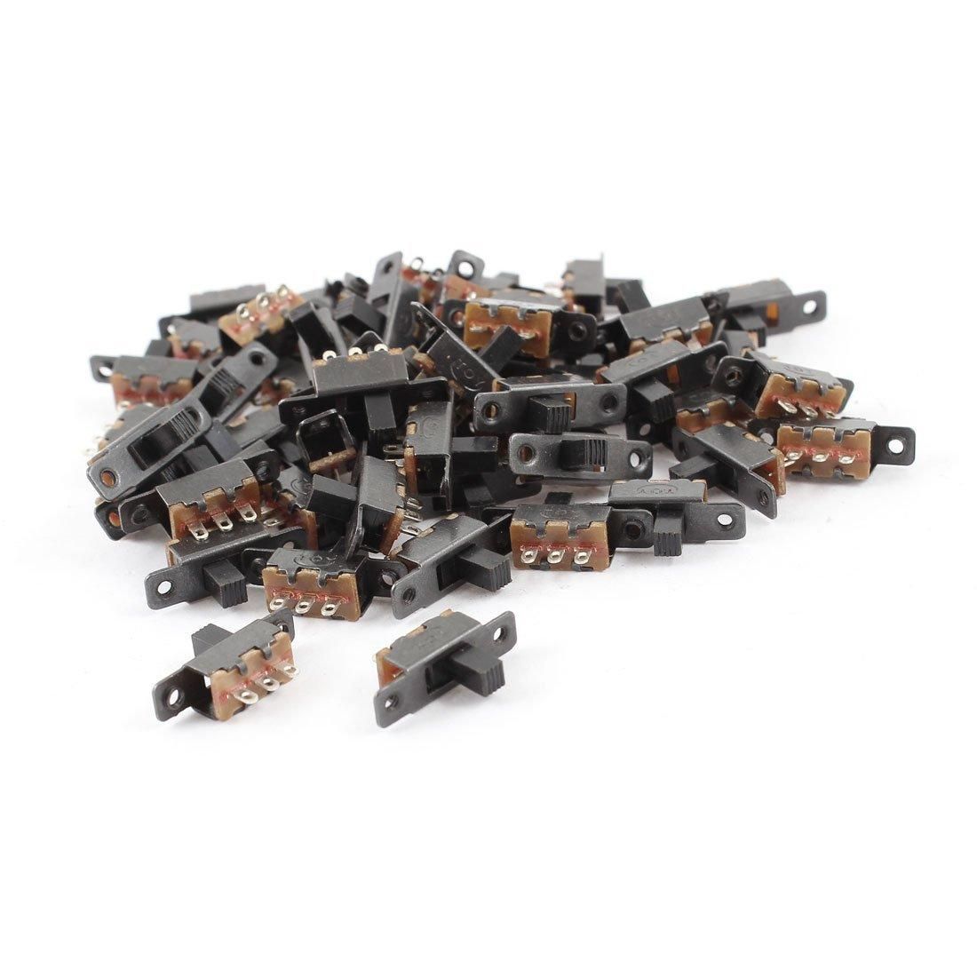55 Pcs 3 Terminals PCB Mount 2 Position 1P2T Mini Switch