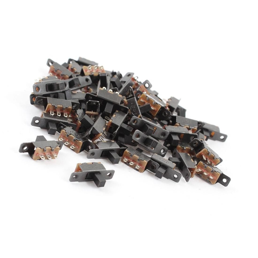 55 Pcs 3 Terminals PCB Mount 2 Position 1P2T Mini Switch