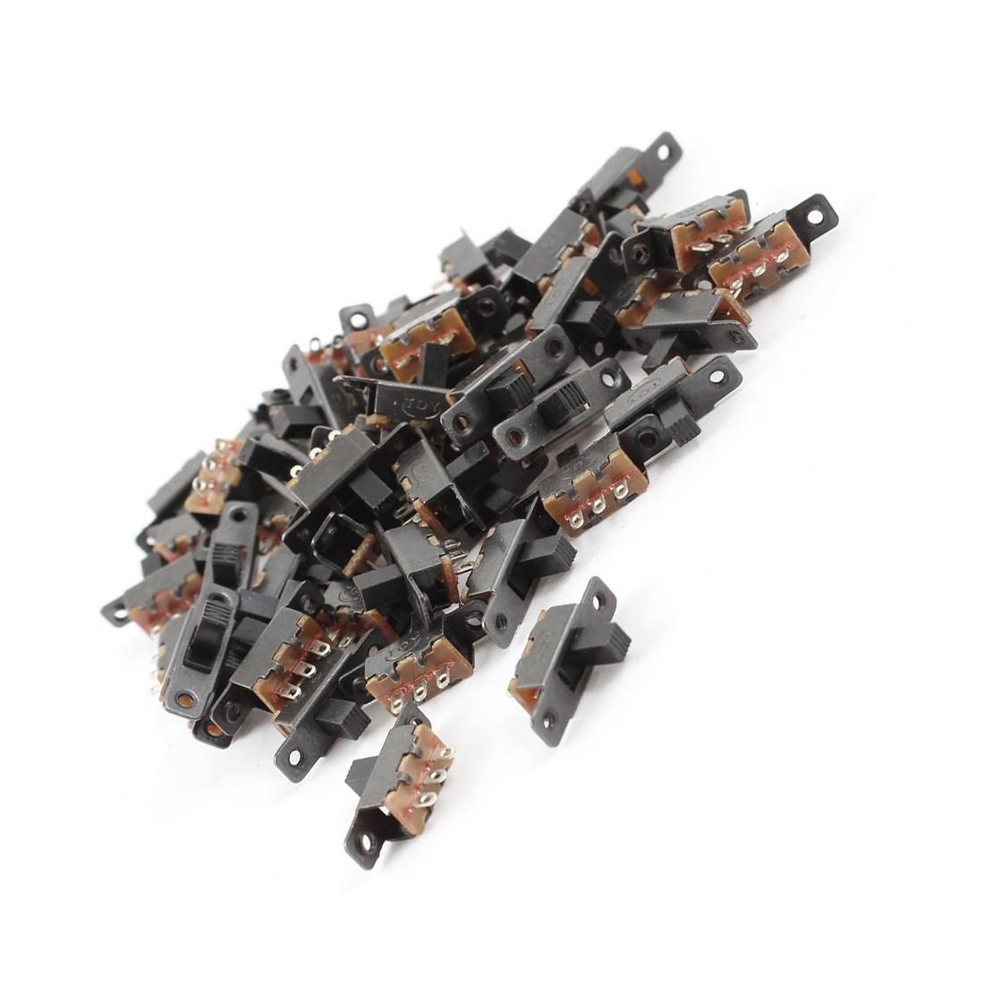 55 Pcs 3 Terminals PCB Mount 2 Position 1P2T Mini Switch