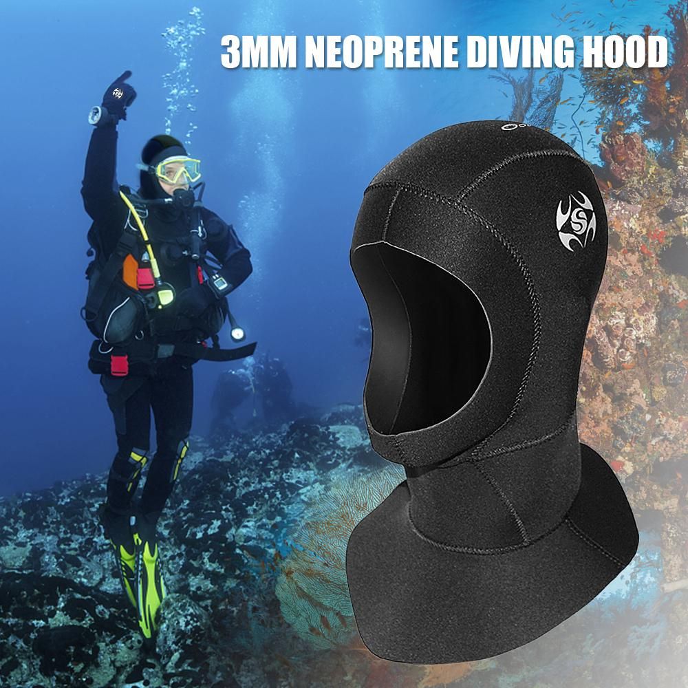 3mm Thermal Neoprene Diving Hood Wetsuit Hat Warm Diving Cap for Water Sports