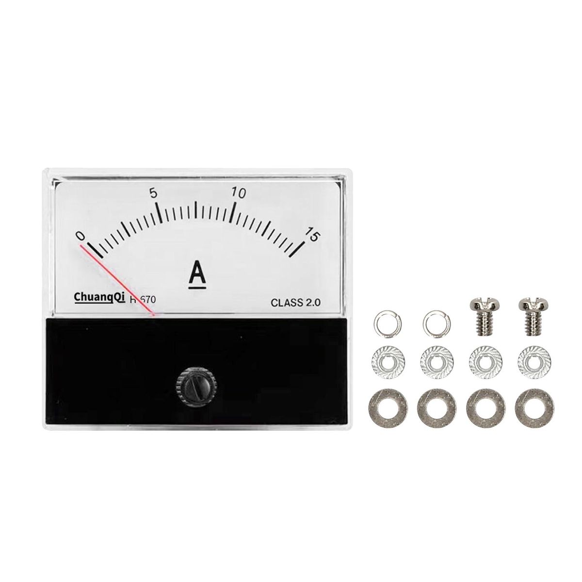 Analog Current Panel Meter Ammeter Gauge Class 2.5 Accuracy DC 0-15A Analog Ammeter Ampere Measurement Tester Gauge Panel