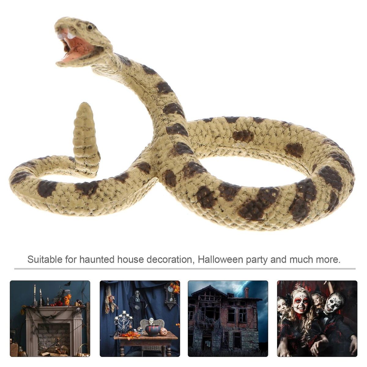 Snake Model Jungle Action Figures Rattlesnake Snake Desk Decoration for Boy Kids Chidren Home Decor Christmas Gift