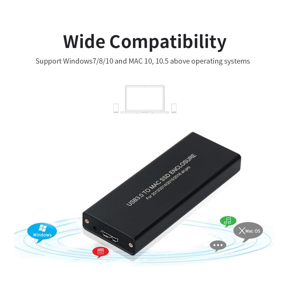 USB3.0 To Mac SSD Enclosure USB3.0 Aluminum Alloy SSD