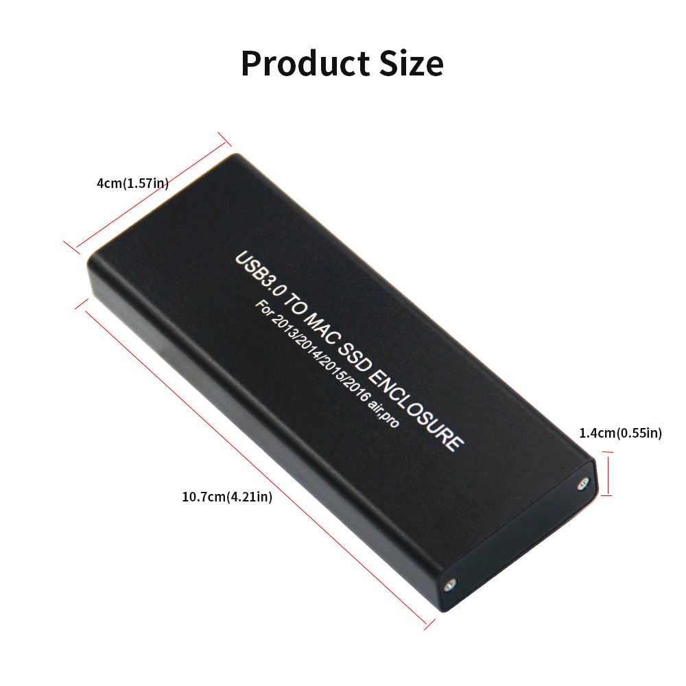 USB3.0 To Mac SSD Enclosure USB3.0 Aluminum Alloy SSD
