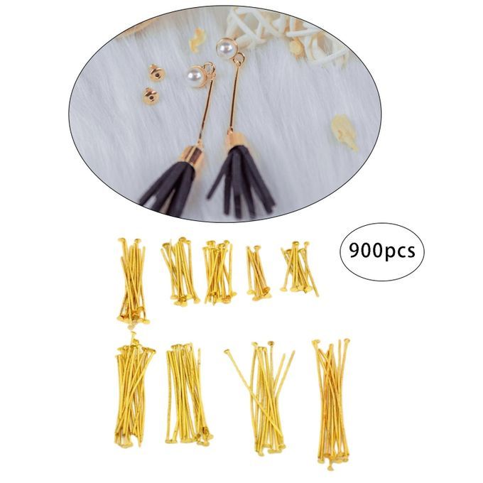 Pack Of 900 Golden Flat Head Pin Accessories Set DIY Head Pin 900Pcs