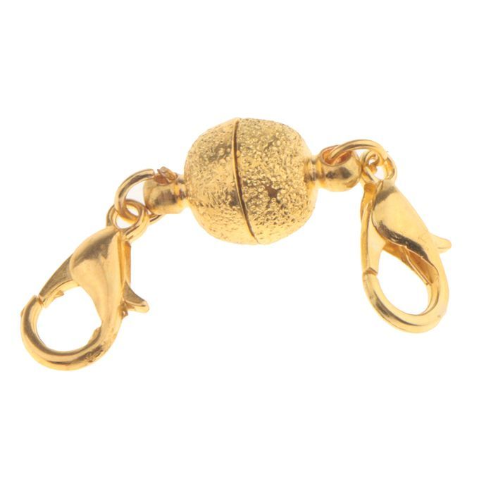 5pcs Shiny 8mm Lobster Magnetic Clasps Necklace Findings Jewelry Gold