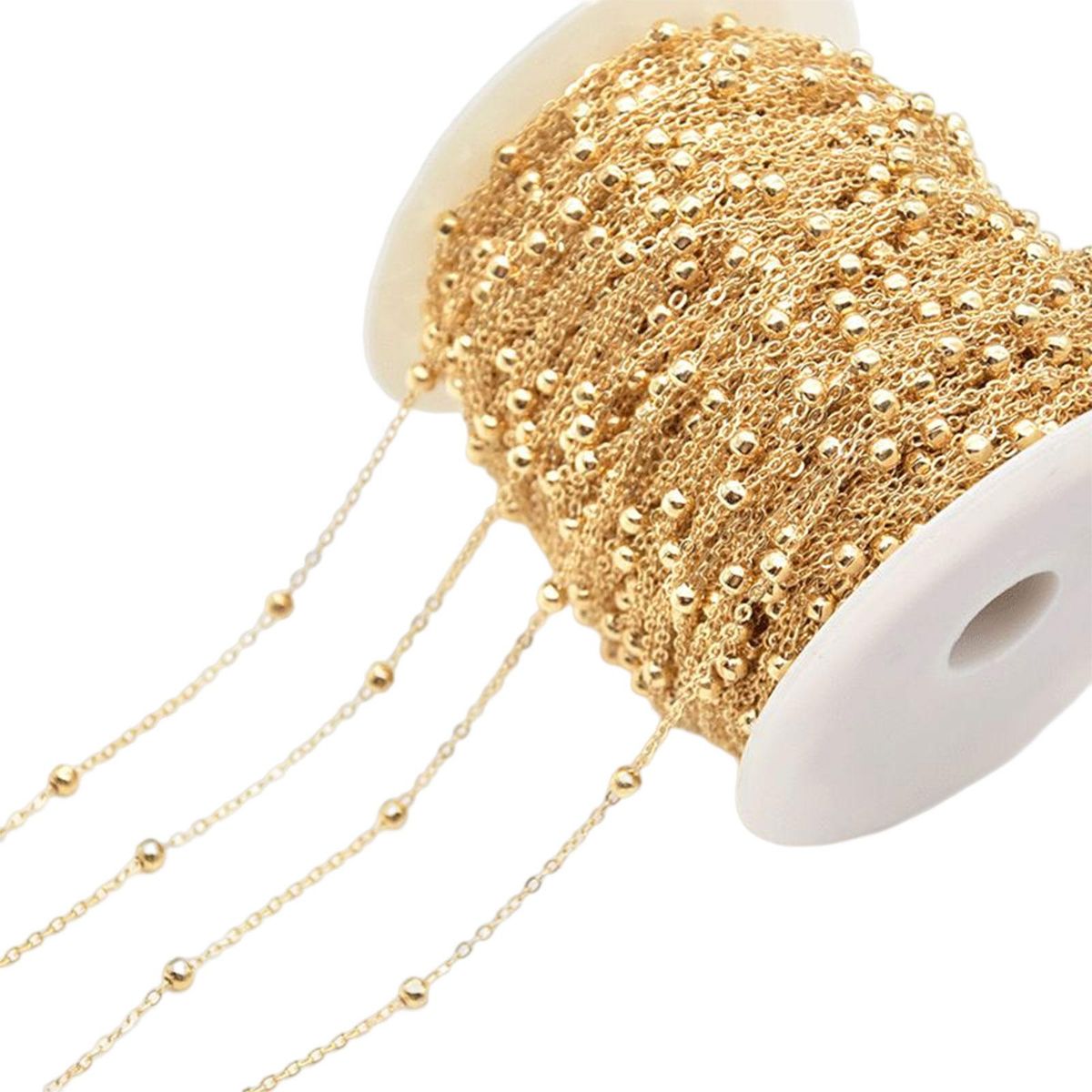 Ball Chain Key Rings Pendant DIY Craft Bracelet Ball Beaded Style B